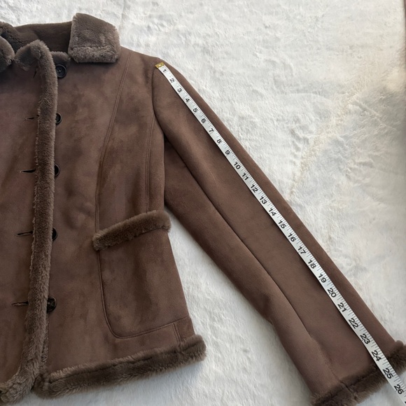 Ann Taylor Brown Teddy Jacket with Faux Fur Trim - Picture 5 of 10